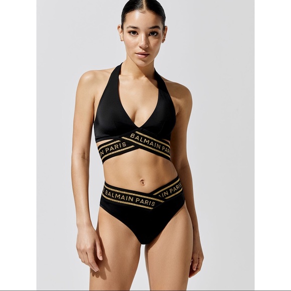 Balmain Other - BALMAIN Triangle Bikini Brief Set Black Luxury 36